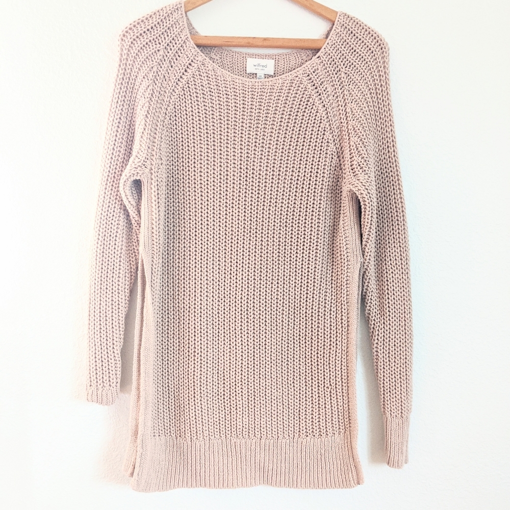 Wilfred with Linen Aritzia Andonnai Chunky Sweater